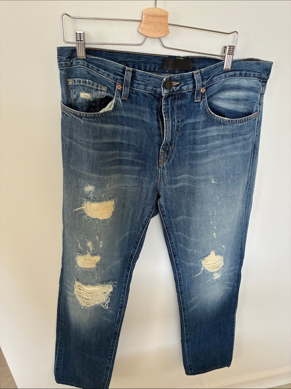 J Brand Tyler Men’s Jeans Size 36 Distressed Ripped Medium Wash Denim